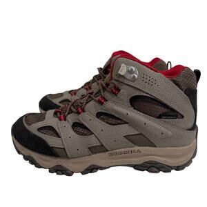 Merrell Moab 3 Mid Waterproof MK265701 Kids Size 6 Gray Red Hiking Boots